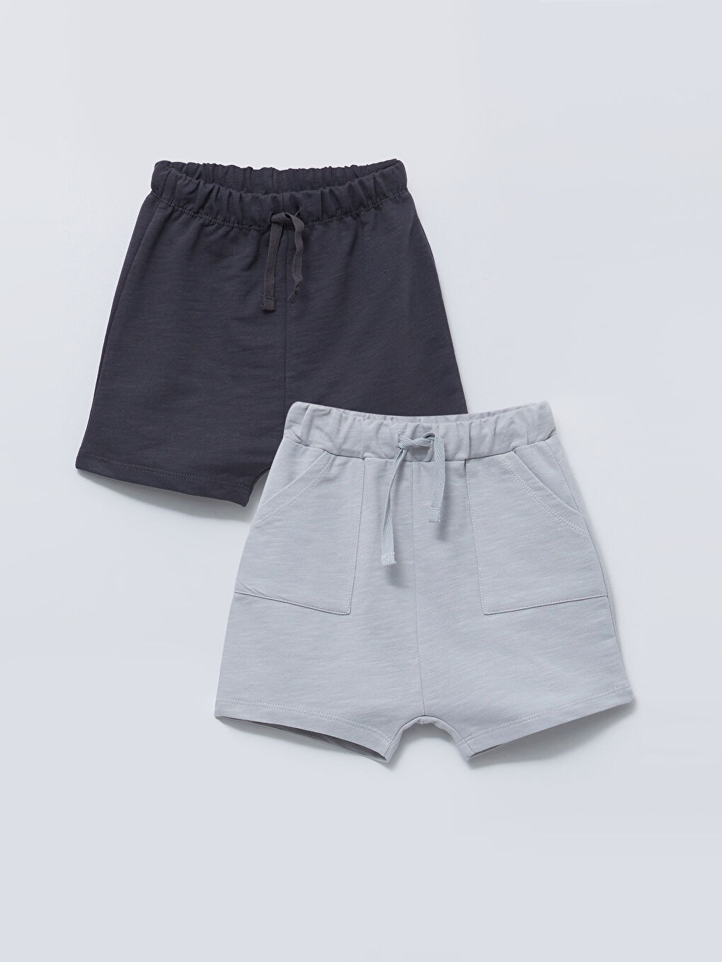 Elasticated Waist Basic Baby Boys' Shorts 2 Pack