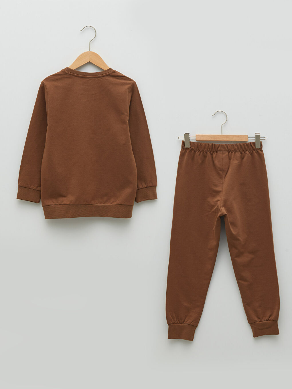 Crew Neck Printed Long Sleeve Boys' Pyjama Set-1