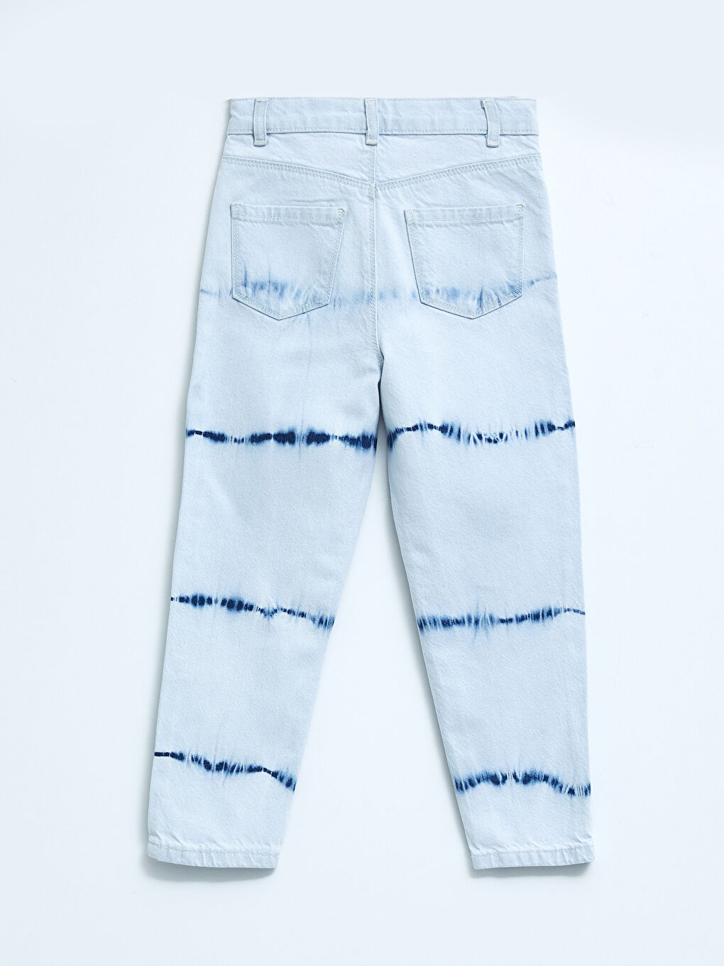 Batik Patterned Girl Mom Jeans-1