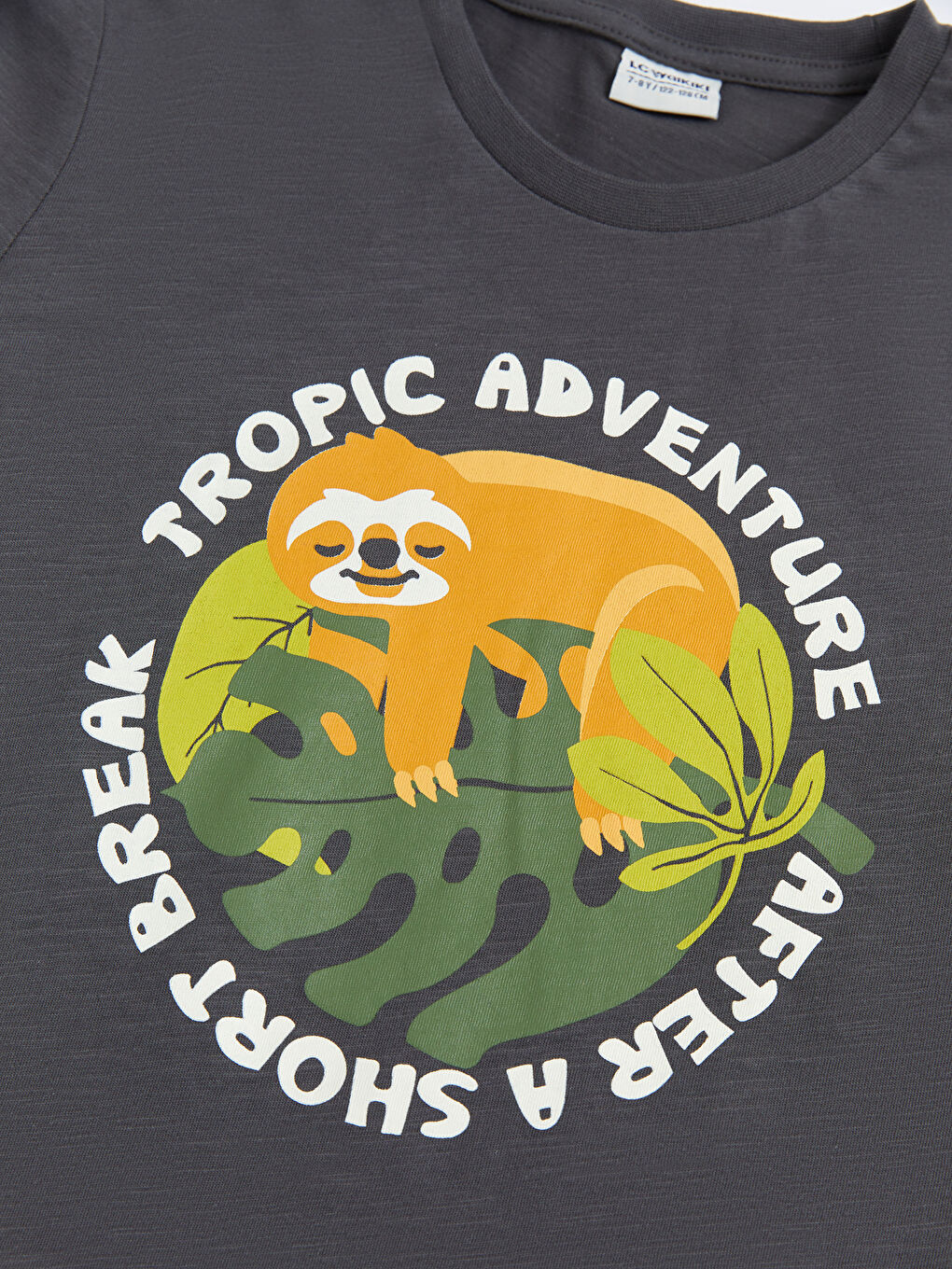 T-shirt garçon en coton à manches courtes imprimé col rond-2