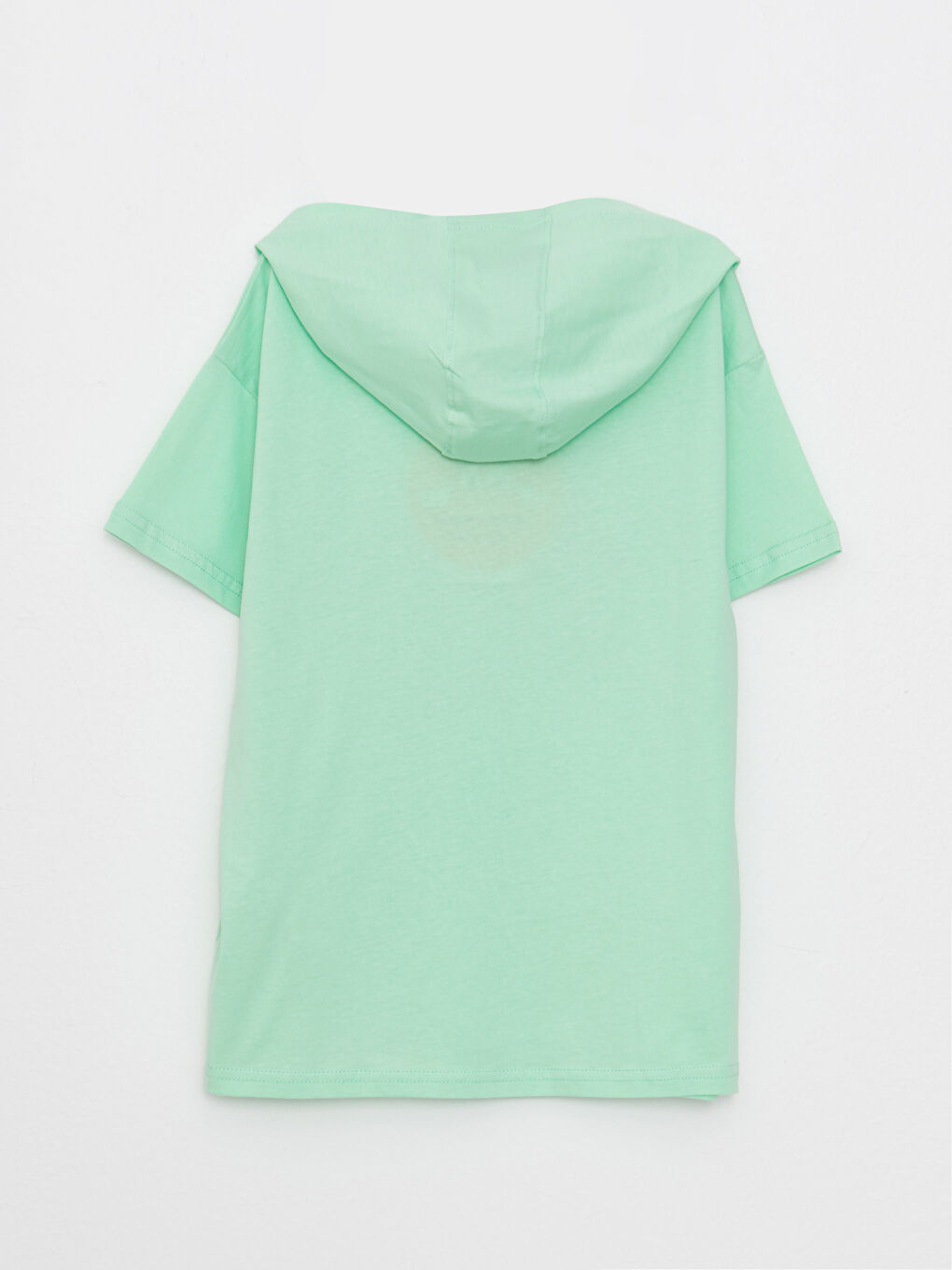 Hooded Printed Short Sleeve Cotton Boy T-Shirt-1