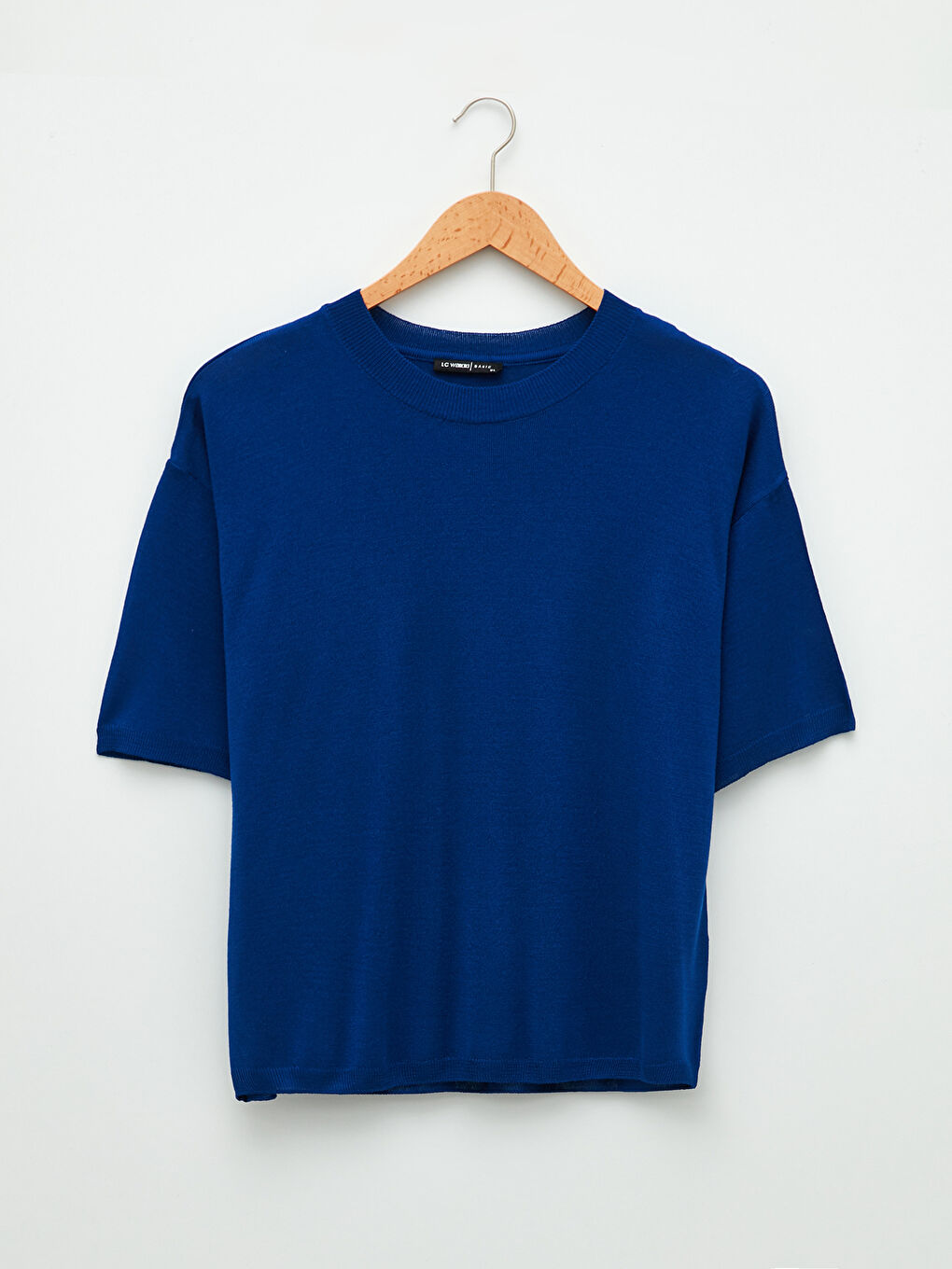 Lacivert Bisiklet Yaka Kadın Triko Kazak-5