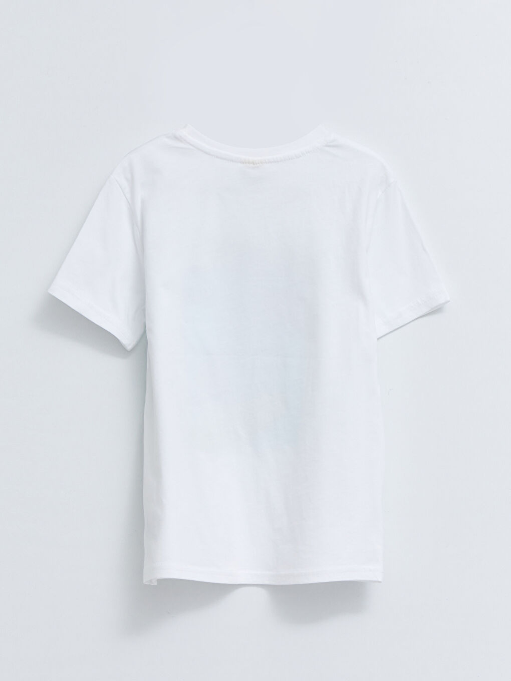 Crew Neck Printed Double Sided Sequined Short Sleeve Cotton Boy T-Shirt-3