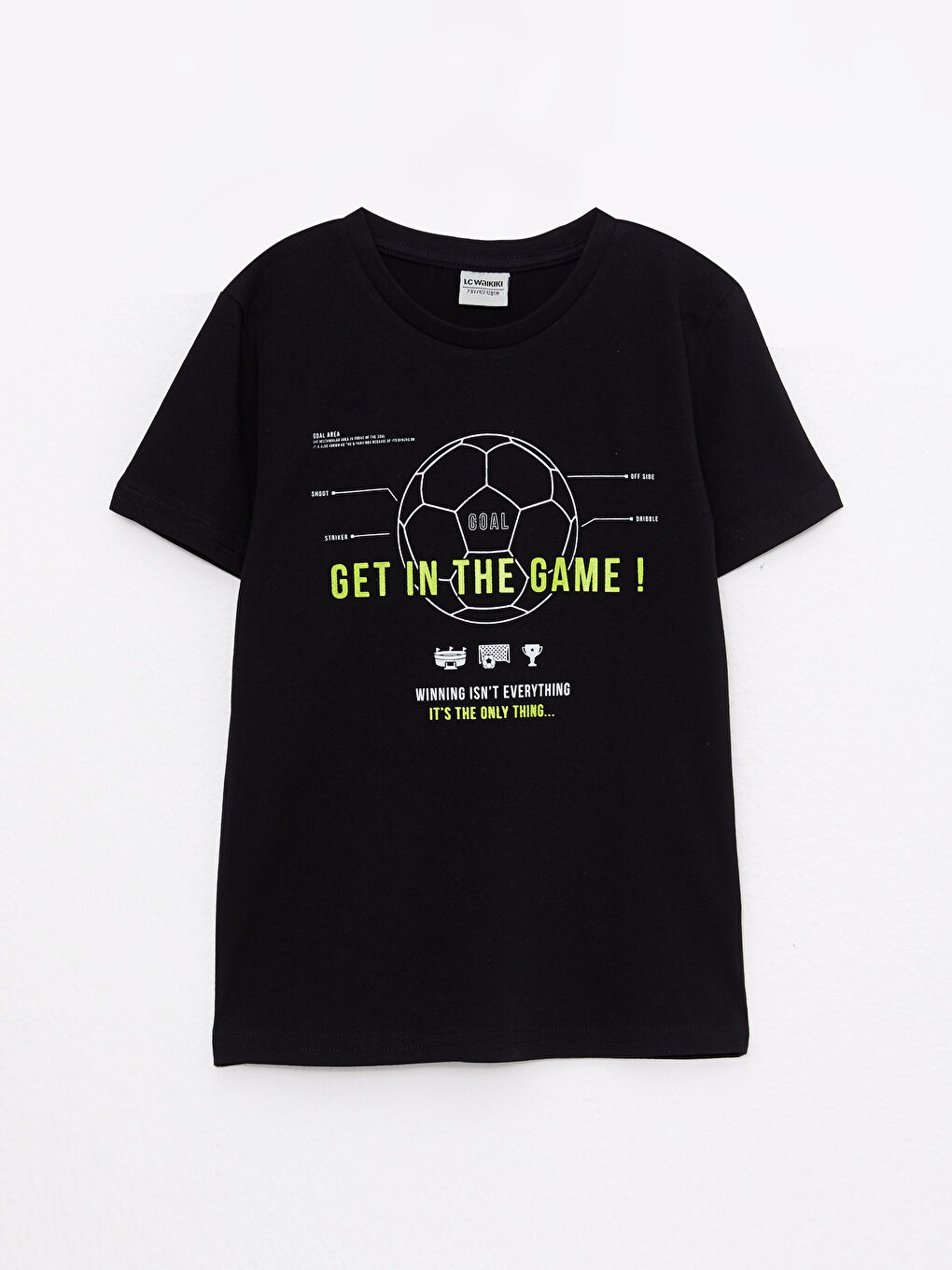 Crew Neck Printed Short Sleeve Cotton Boy T-shirt