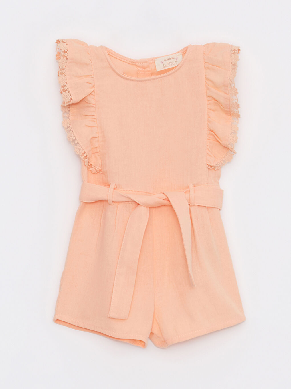 Crew Neck Short Sleeve Basic Cotton Baby Girl Slippers-3