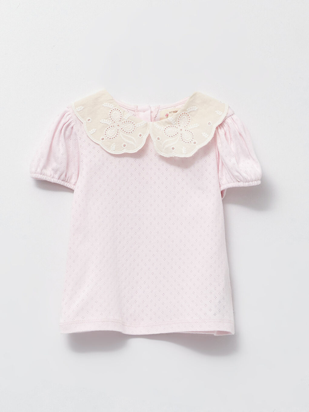 Baby Collar Short Sleeve Cotton Baby Girl T-Shirt
