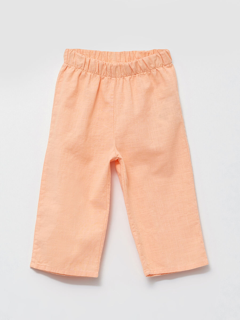 بلوزة وبنطلون بياقة مربعة وكم قصير سادة - طقم 2 قطع لبنات رضع-3