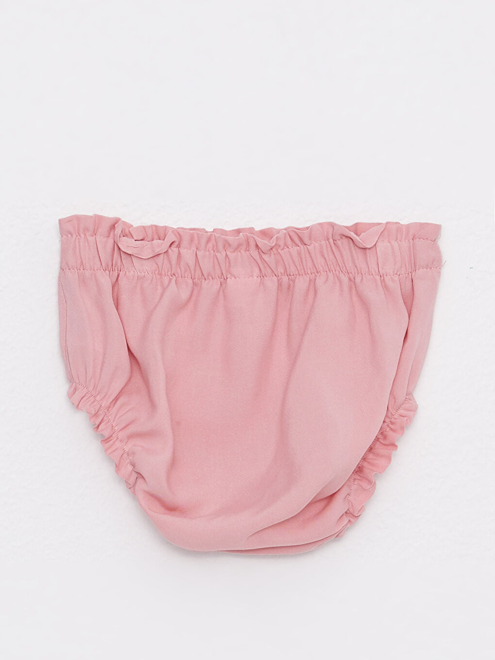 Pembe Bebe Yaka Kısa Kollu Kız Bebek Elbise ve Külot 2'li Takım-9