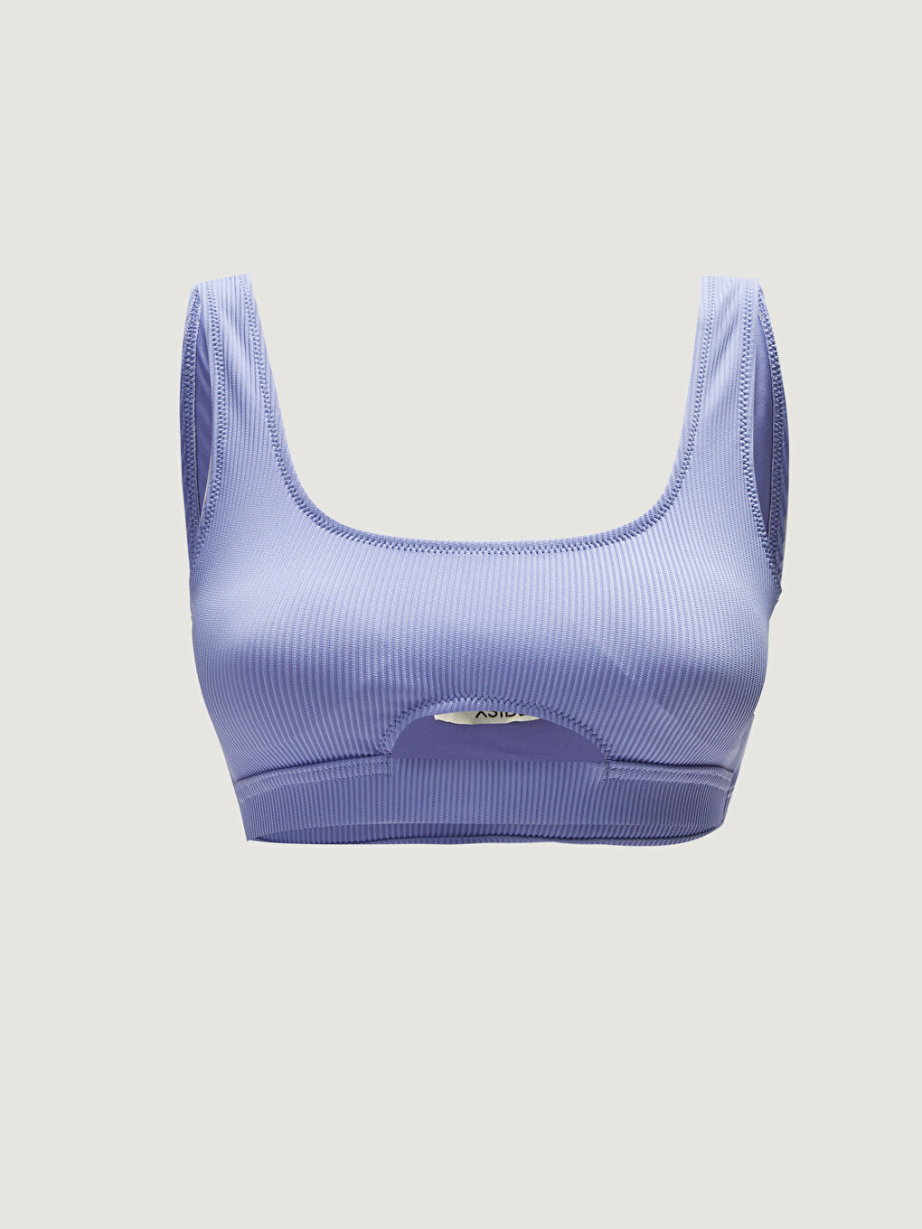 Lila Kadın U Yaka Düz Bikini Üst