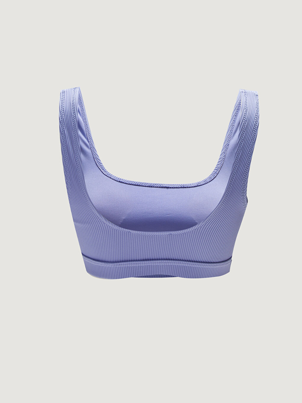 Lila Kadın U Yaka Düz Bikini Üst-1