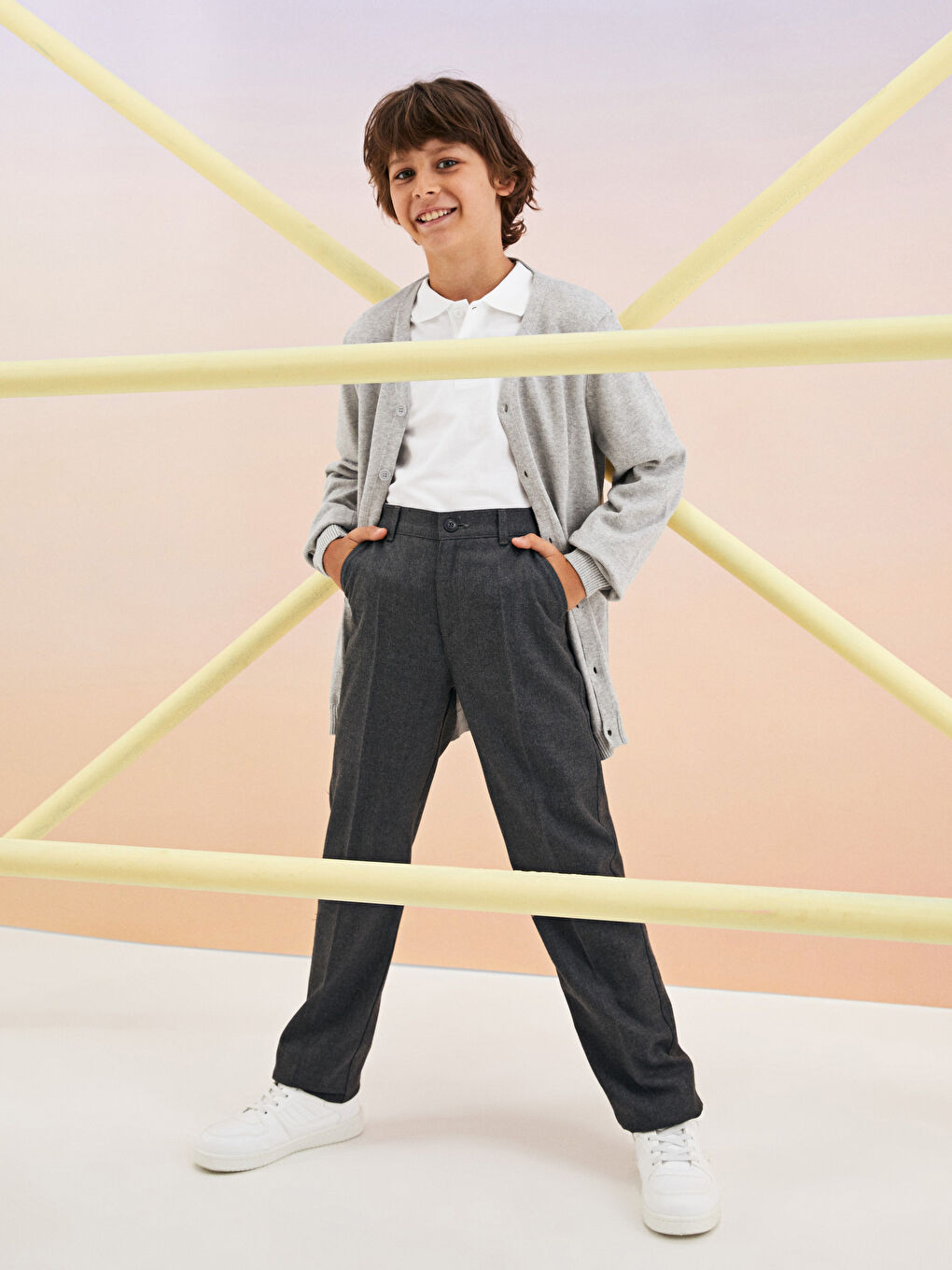 LCW Kids بنطلون رمادي ولد -W20089Z4-LAL