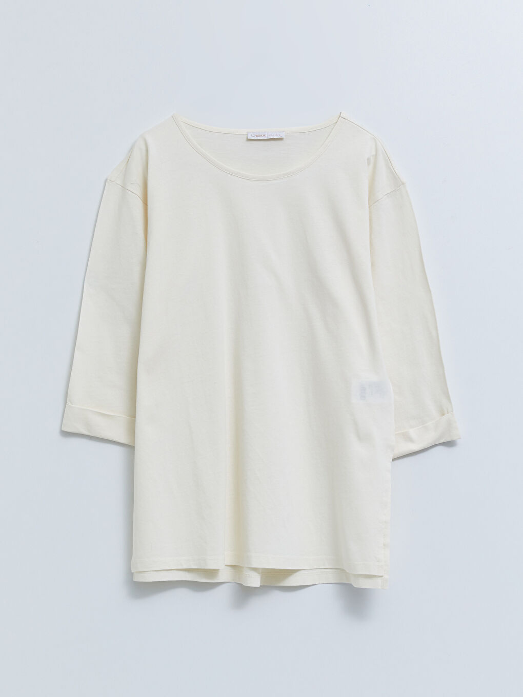LCWAIKIKI Classic Rundhalsausschnitt Regulär Baumwolle T-Shirt für Damen -S2EH35Z8-FEW