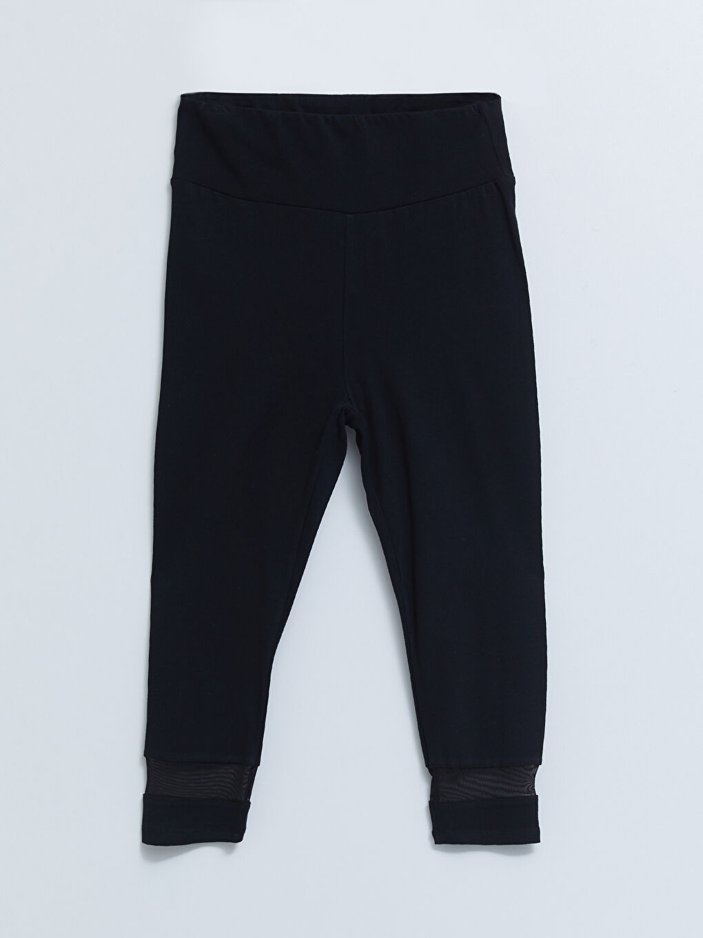 Women's Elasticated Waist Plain Leggings-5