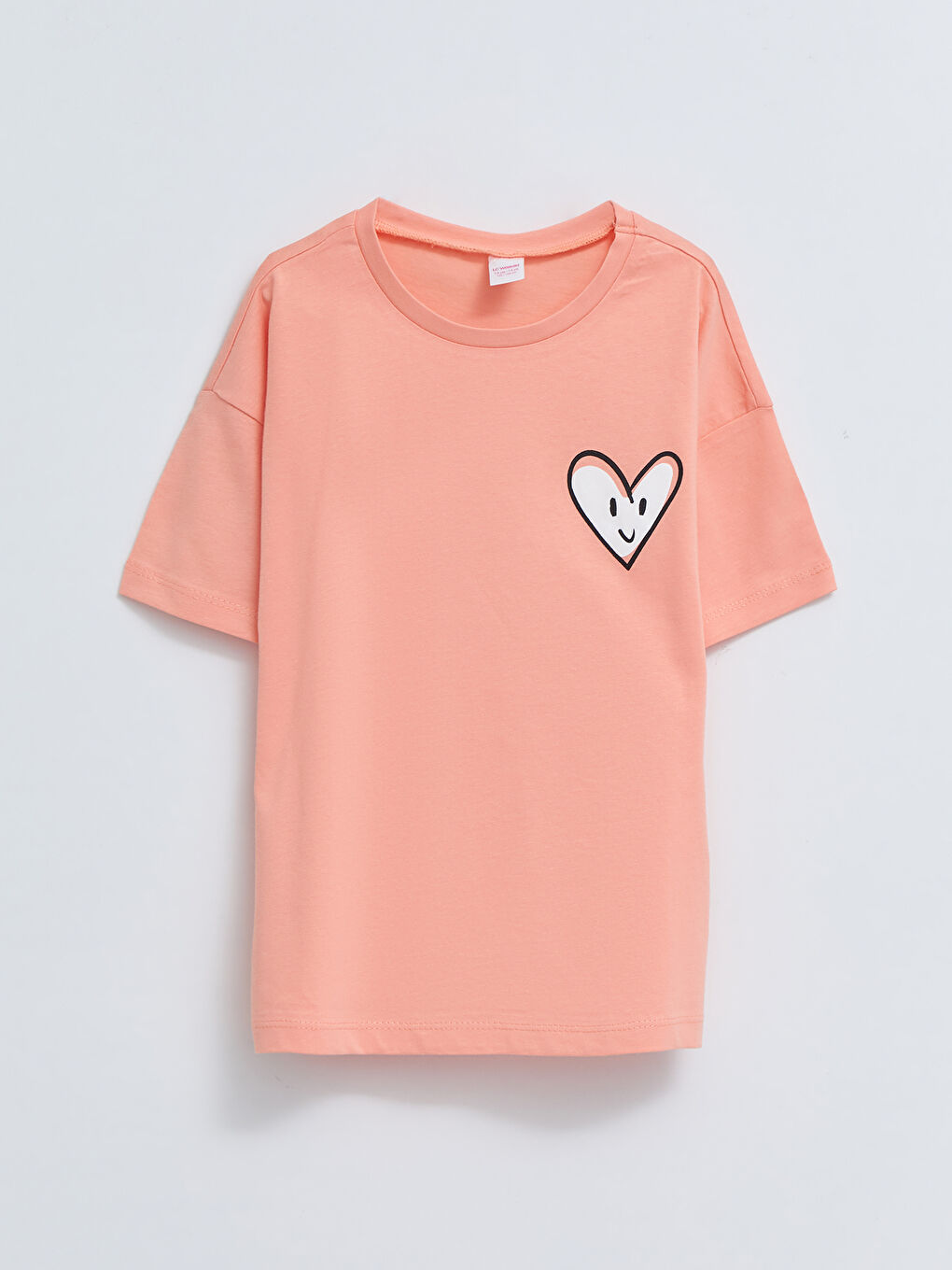 Crew Neck Printed Short Sleeve Girls' Pyjama Set with Shorts-1