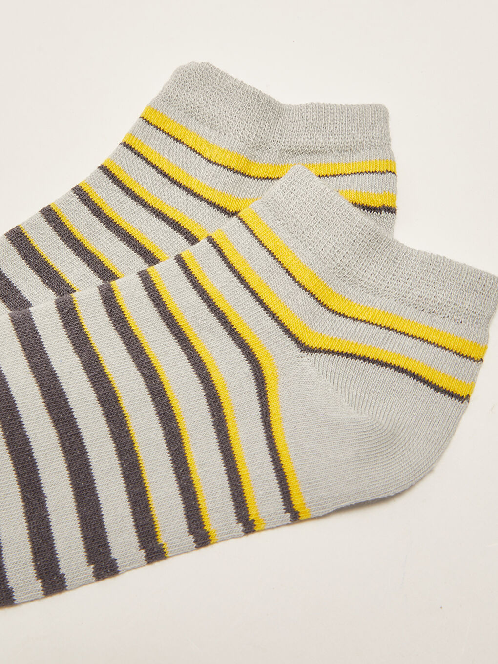 Sarı Çizgili Erkek Patik Çorap-2