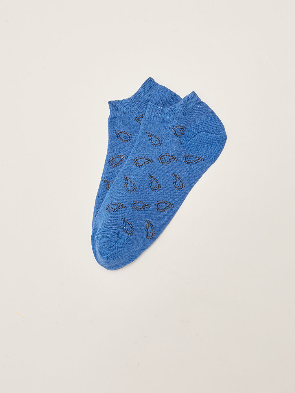 Mavi Desenli Erkek Patik Çorap