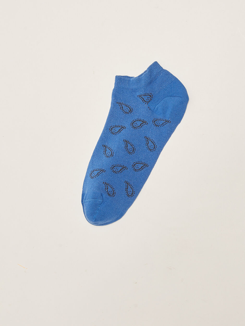 Mavi Desenli Erkek Patik Çorap-1