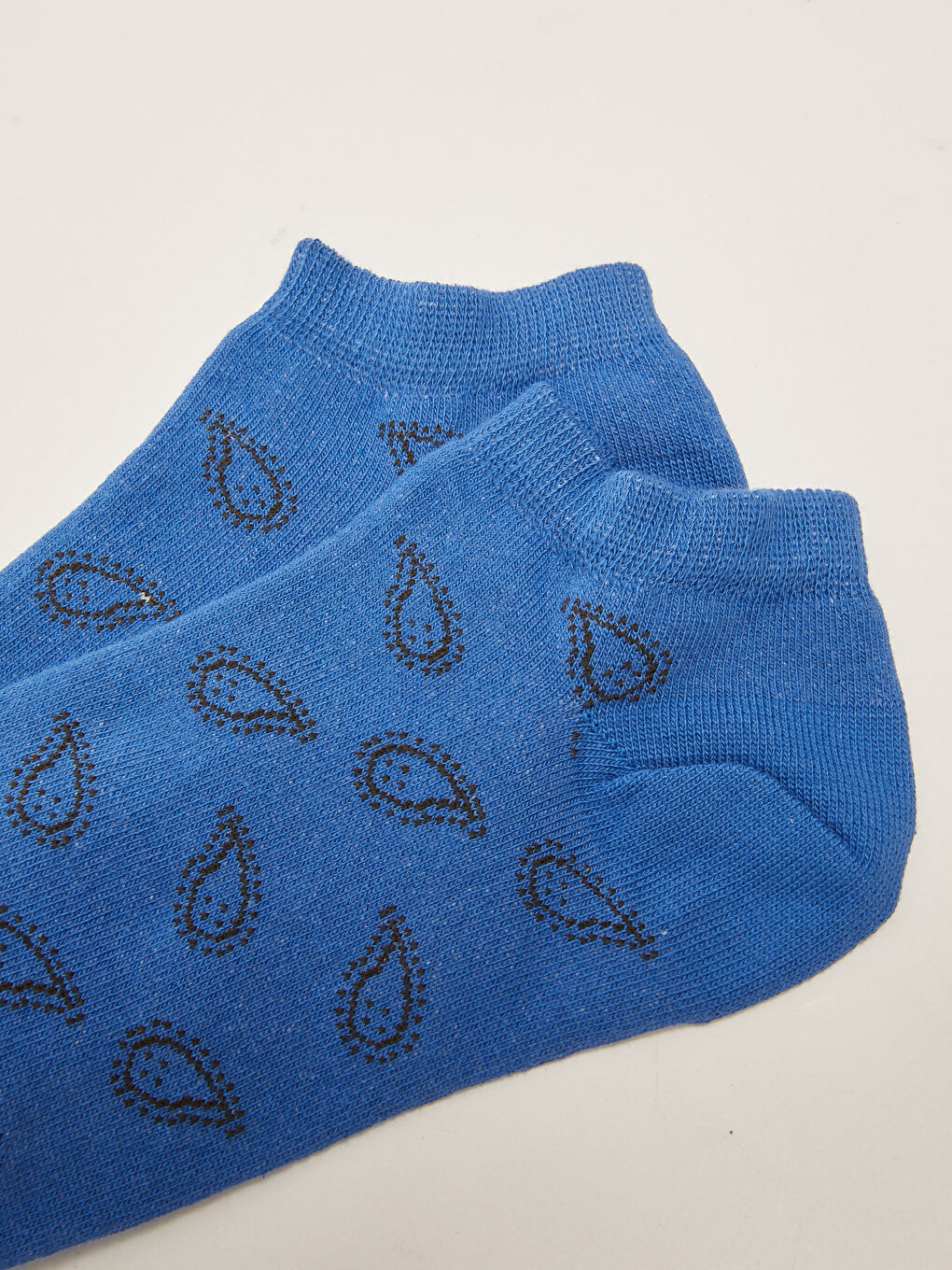 Mavi Desenli Erkek Patik Çorap-2