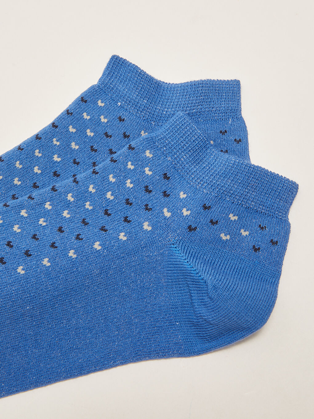 Mavi Desenli Erkek Patik Çorap-2