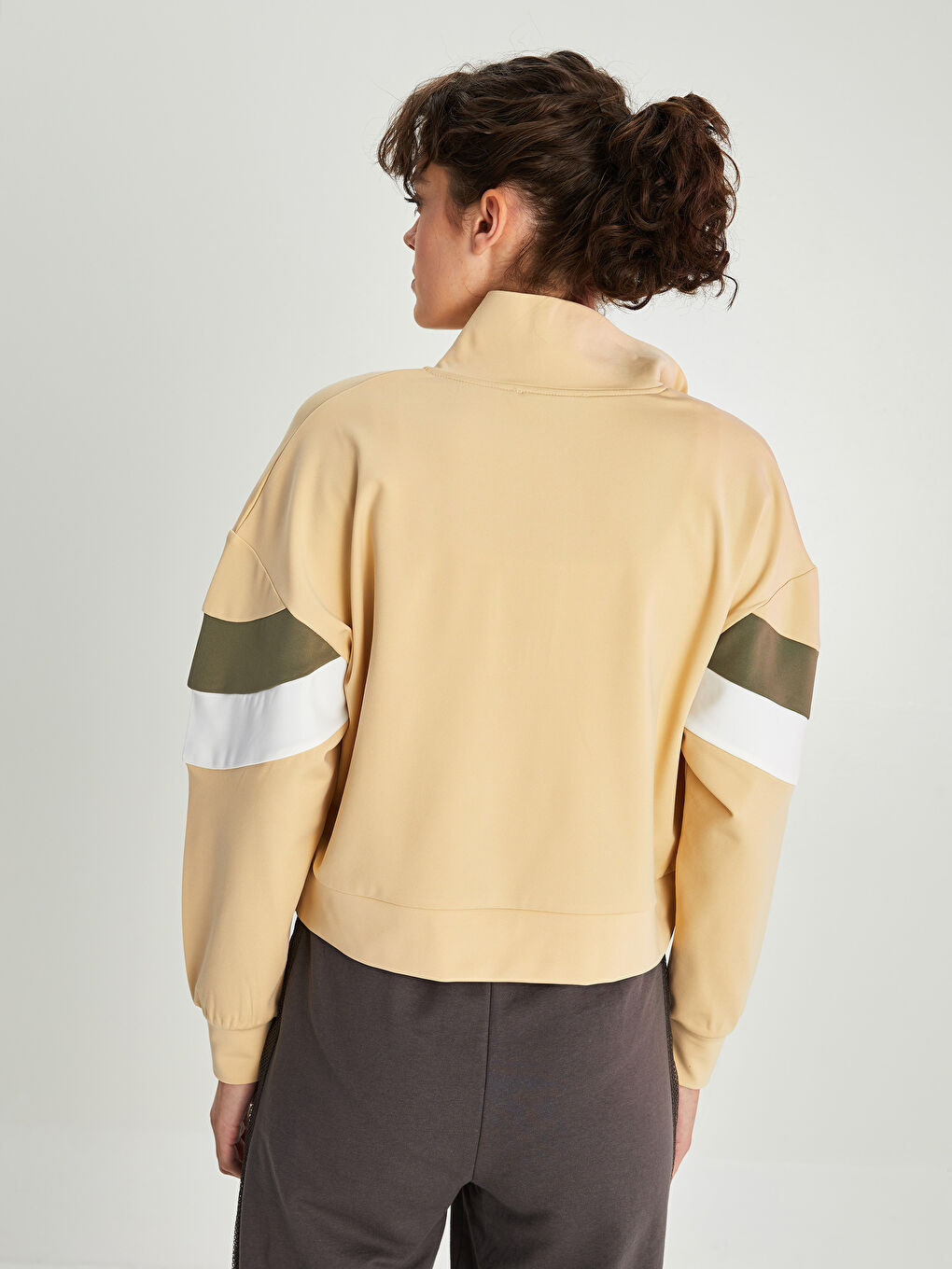 XSIDE ACTIVE Dik Yaka Düz Uzun Kollu Kadın Sweatshirt -S2EJ03Z8-T6W