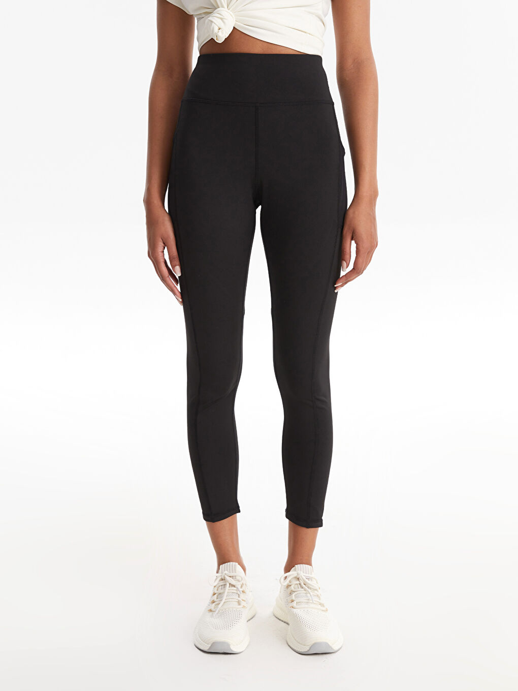 پانتۆڵی وەرزشی سادە بە کەمەر لاستیکی بۆ ژنان-3