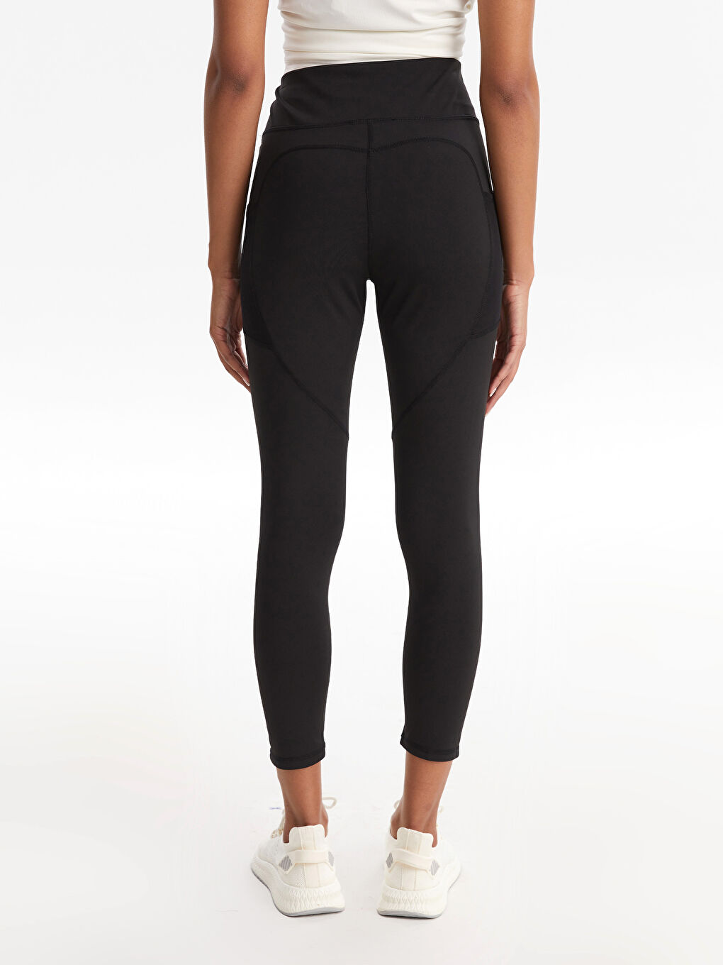 پانتۆڵی وەرزشی سادە بە کەمەر لاستیکی بۆ ژنان-4