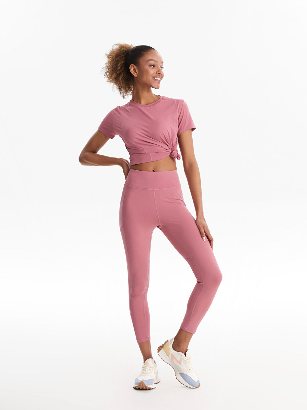 Women's Elasticated Waist Plain Sports Leggings