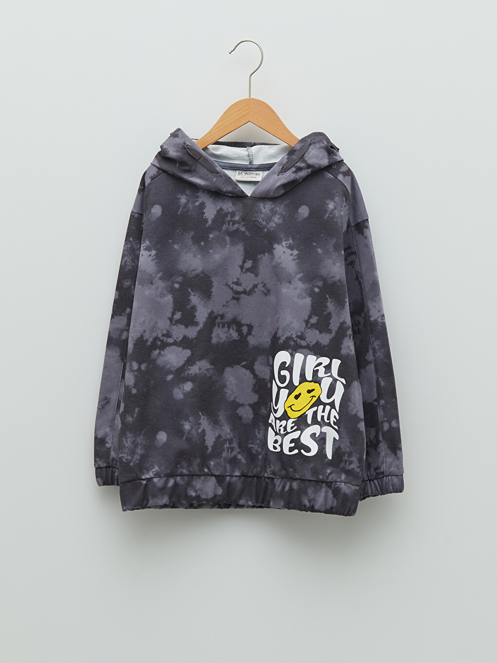 Hooded Printed Long Sleeve Girls' Sweatshirt