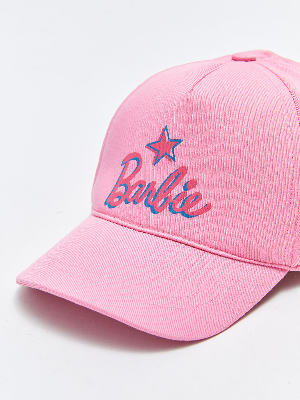 Pembe Barbie Lisanslı Kız Çocuk Penye Kep Şapka-1