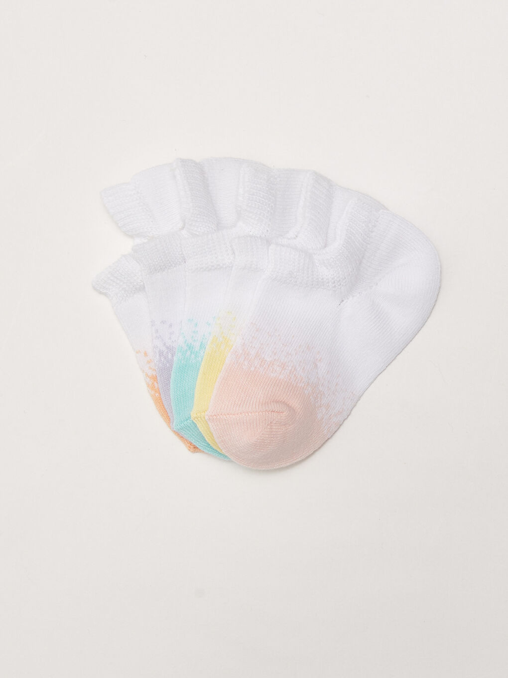 Multicolor Baby Girl Sneaker Socks 5 Pack