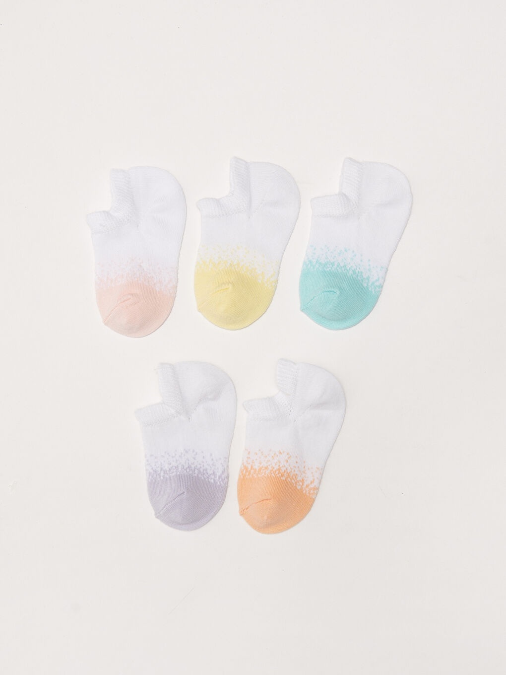 Multicolor Baby Girl Sneaker Socks 5 Pack-1