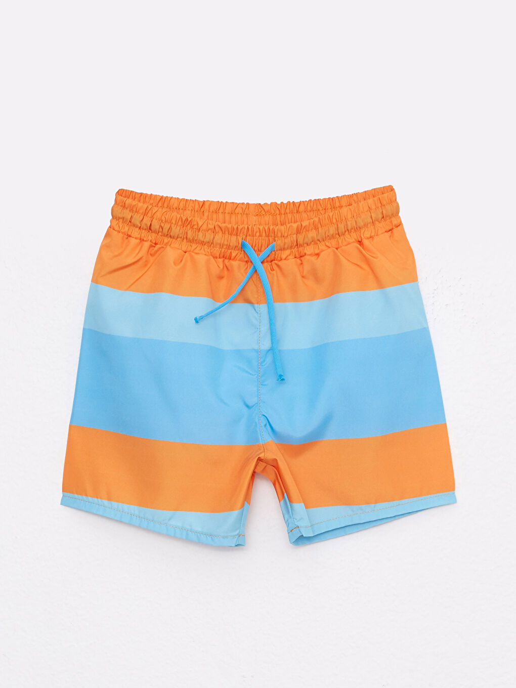 Turkuaz Kısa Kollu Baskılı Erkek Bebek Yüzme Üst ve Şort 2'li Takım-3