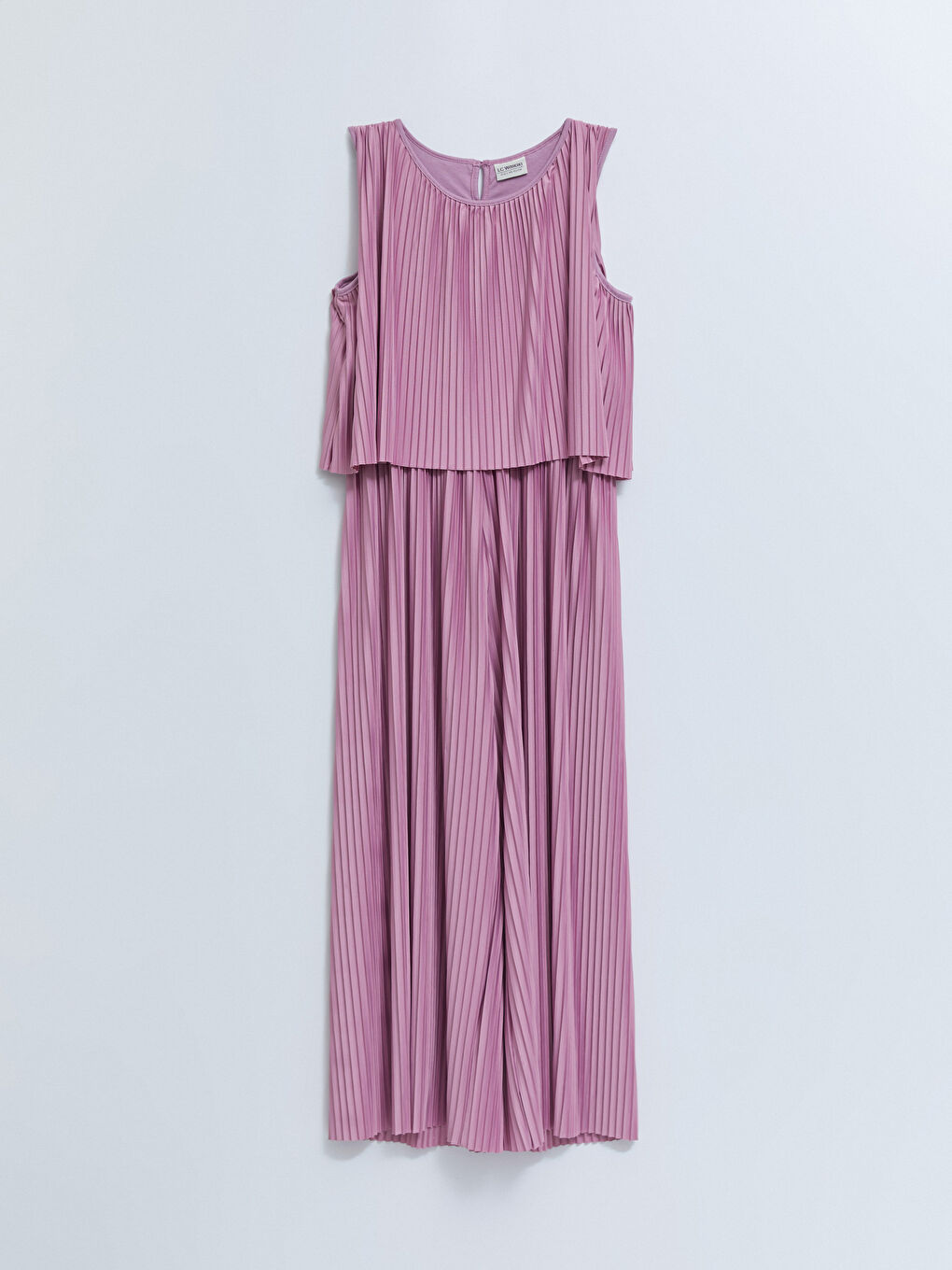 Lila Bisiklet Yaka Basic Pileli Kız Çocuk Tulum