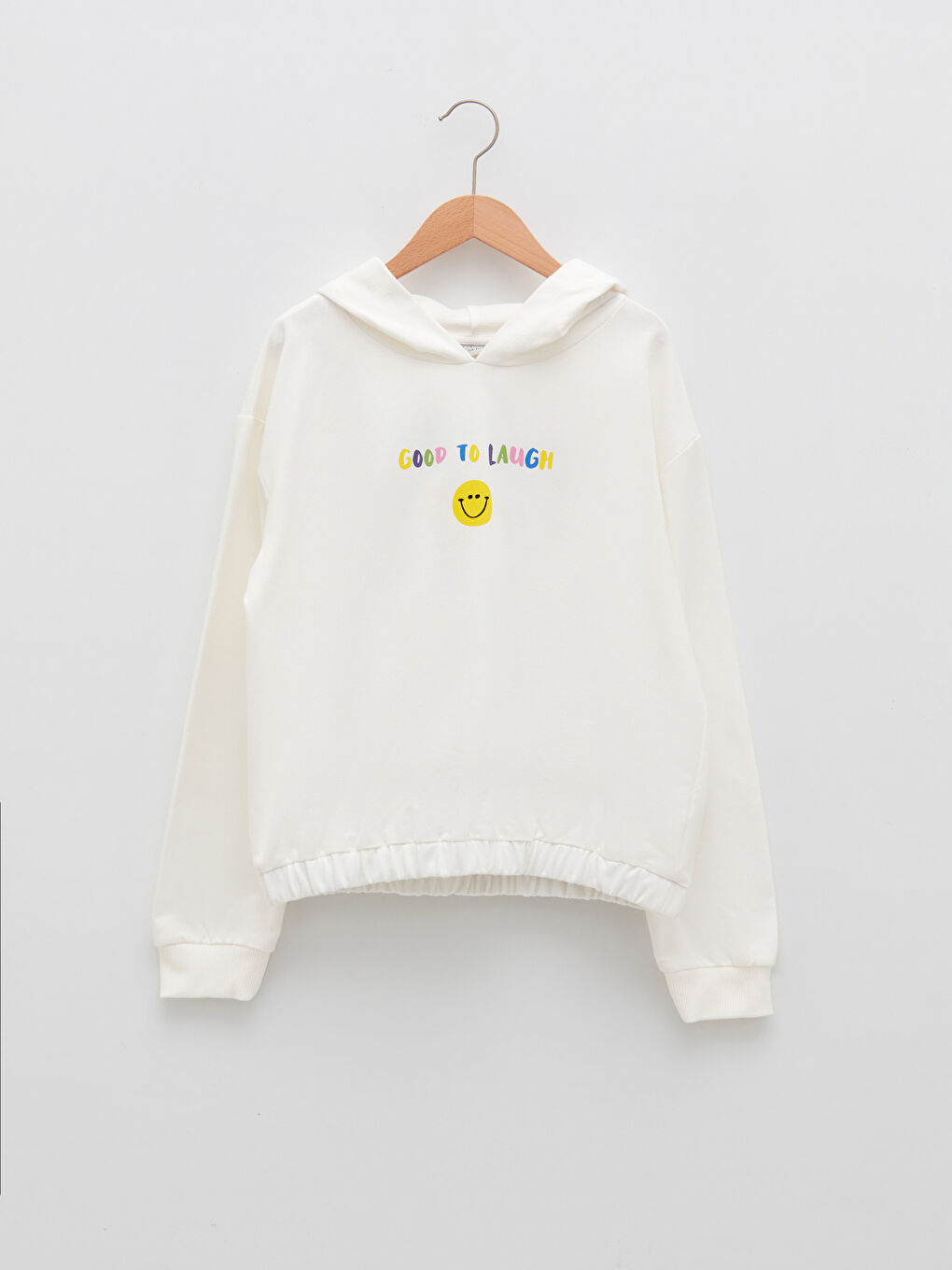 Толстовка с капюшоном, с принтом, с длинным рукавом, для девочек