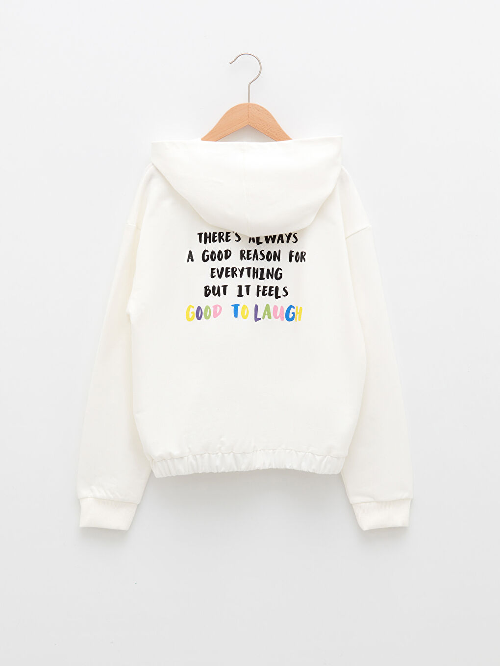 Толстовка с капюшоном, с принтом, с длинным рукавом, для девочек-1