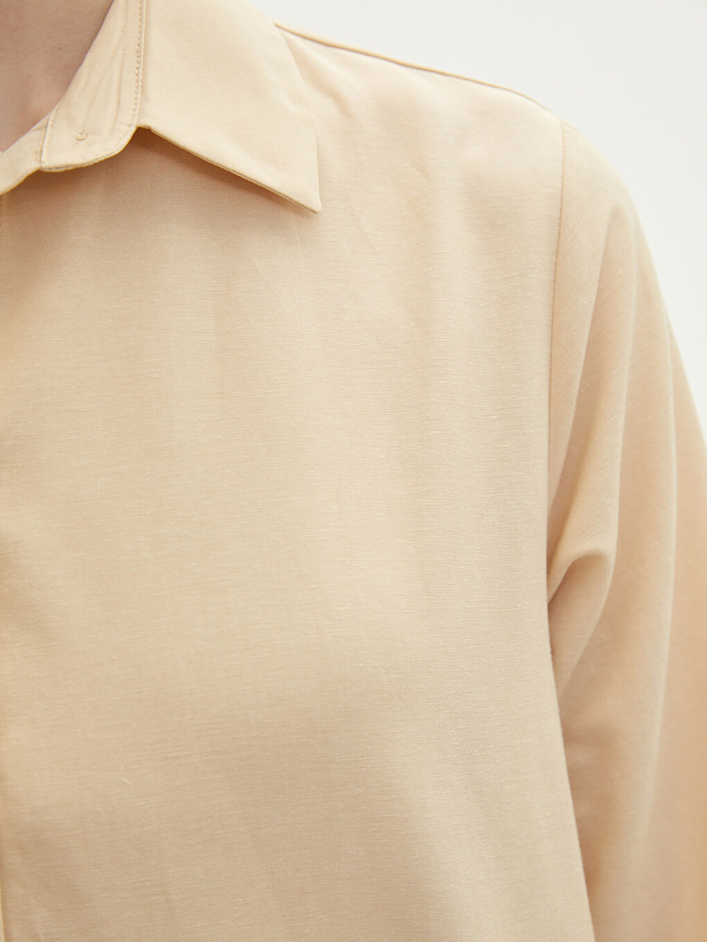 LCW Modest Düz Poplin Kadın Gömlek Tunik -S2EK00Z8-S4M