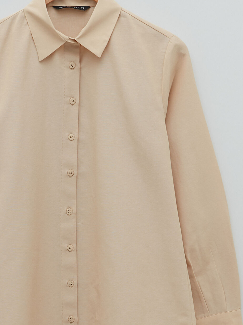 LCW Modest Düz Poplin Kadın Gömlek Tunik -S2EK00Z8-S4M