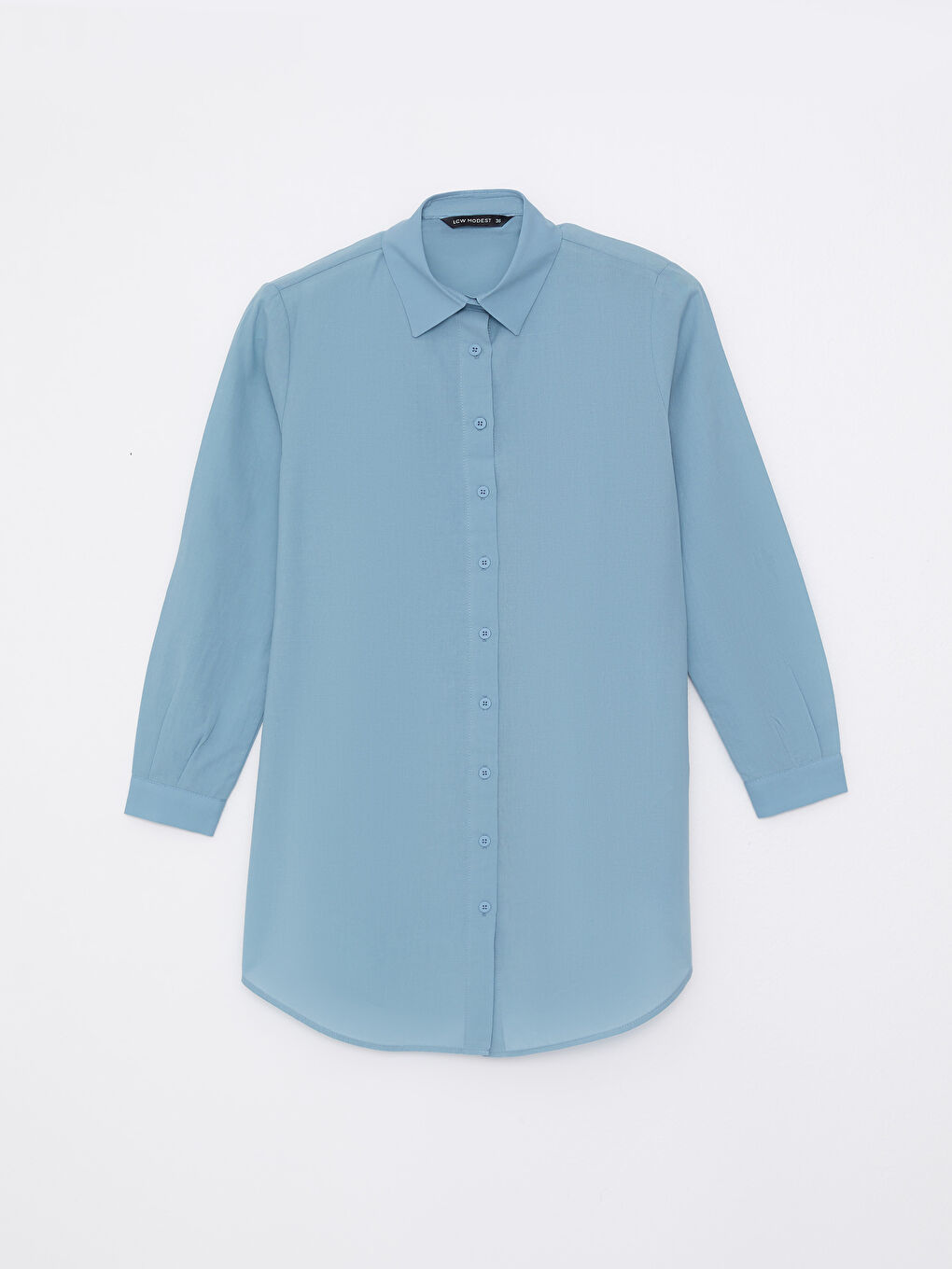 Plain Poplin Women's Shirt Tunic-6