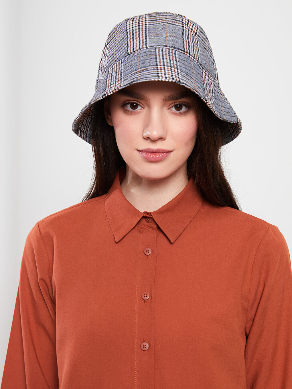 قميص تونيك بوبلين سادة للسيدات-2