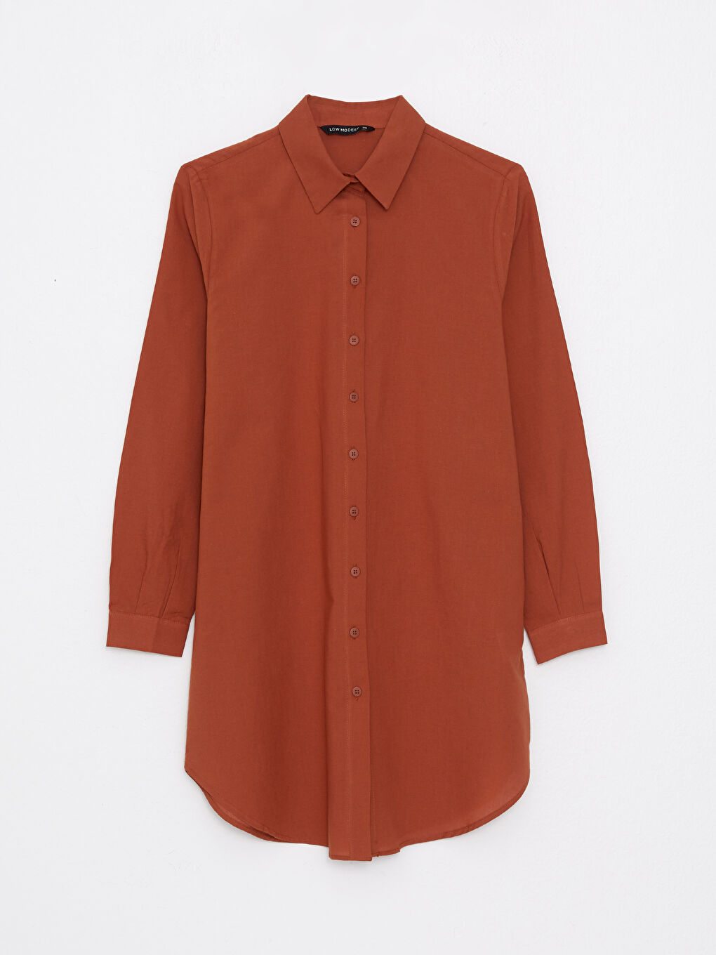 قميص تونيك بوبلين سادة للسيدات-4