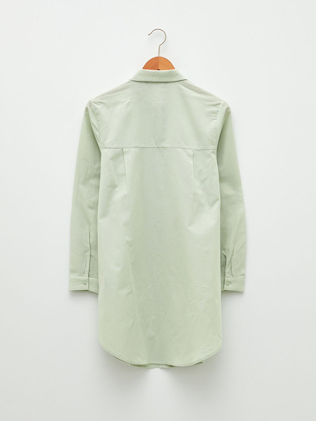 әйелдерге арналған өрнексіз поплин жейде туника-6