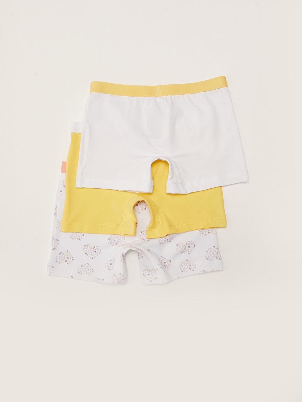 سراويل بوكسر قطن مطبوع للبنات - ٣ قطع-1