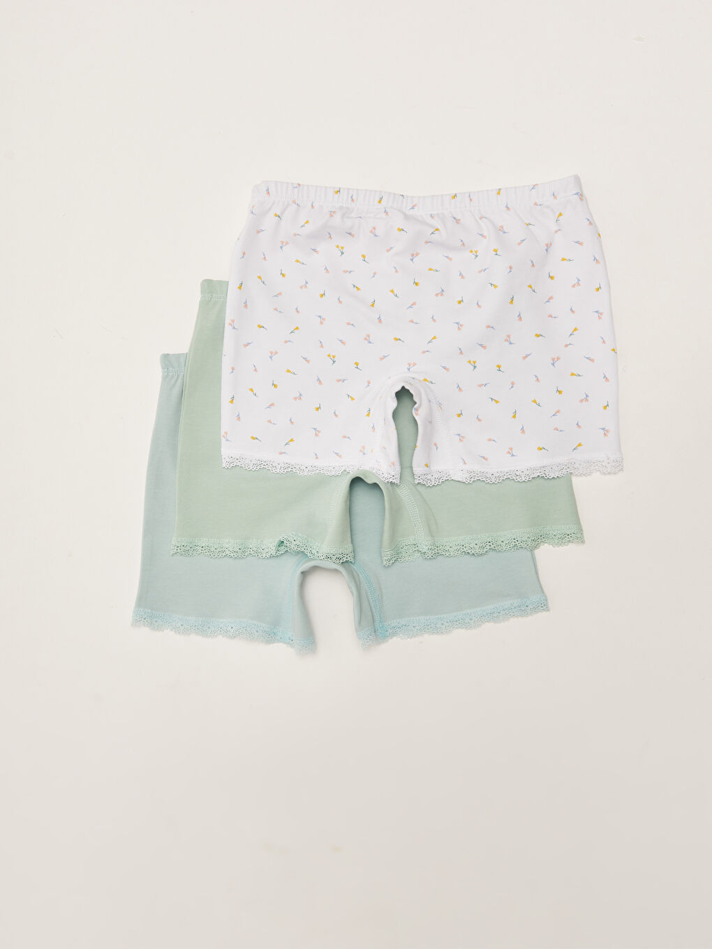 سراويل بوكسر قطن مطبوع للبنات - ٣ قطع-1