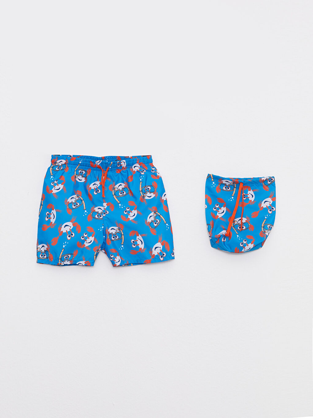 Mavi Beli Lastikli Baskılı Erkek Bebek 2'li Takım