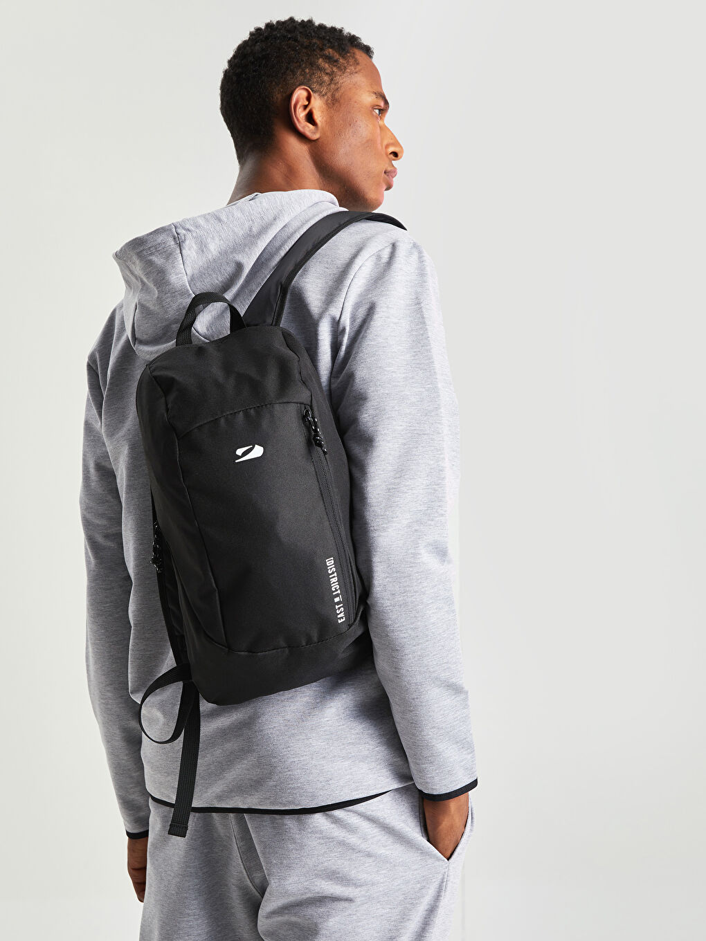 Siyah Baskılı Erkek Sırt Çantası