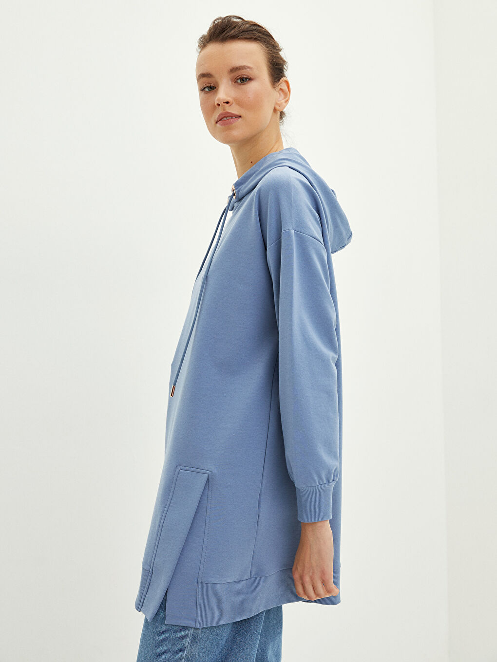 Hooded Regular Long Sleeve Women's Sweatshirt Tunic