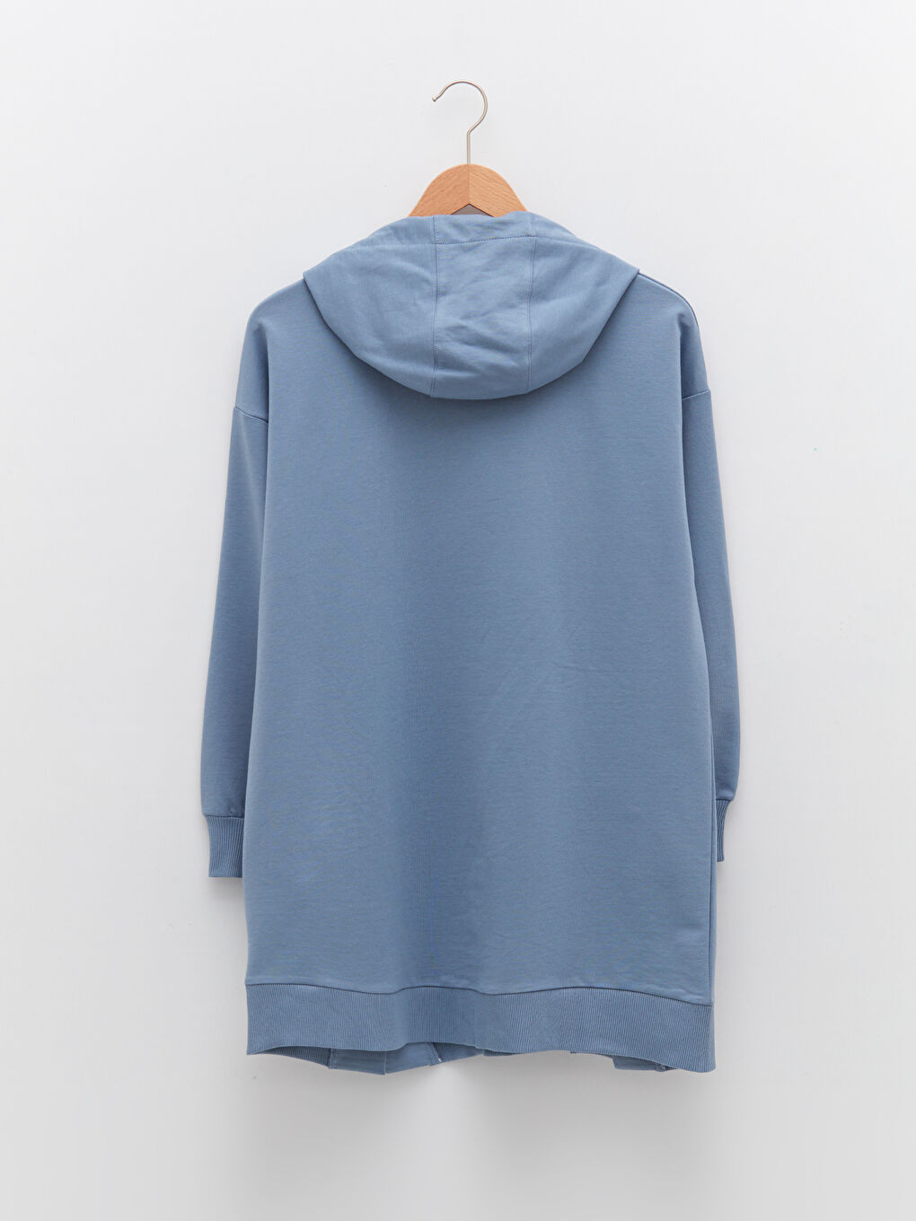 Hooded Regular Long Sleeve Women's Sweatshirt Tunic-5