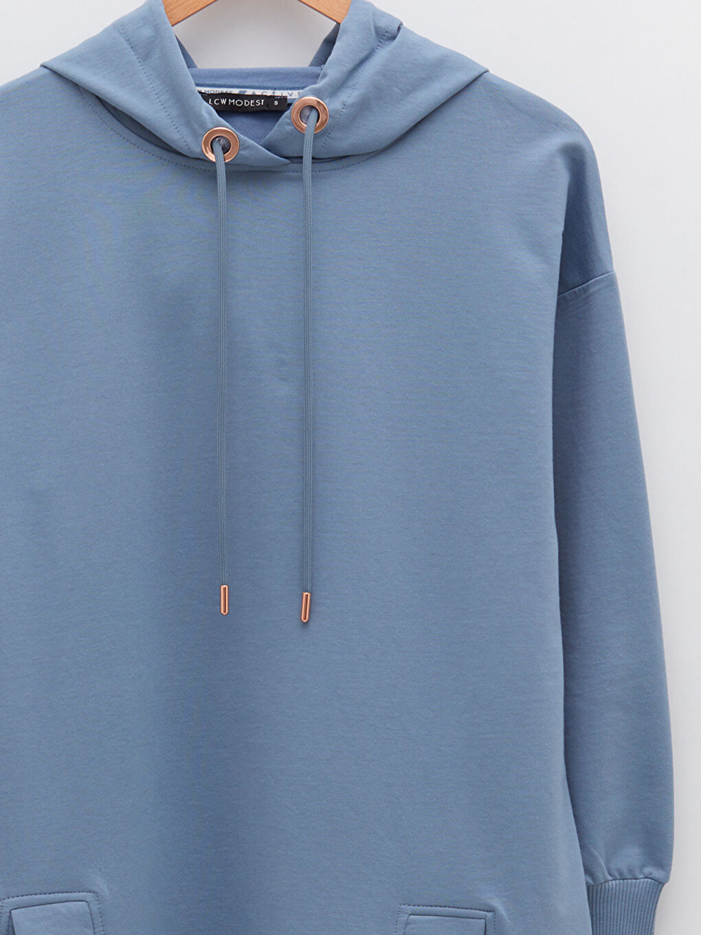 Hooded Regular Long Sleeve Women's Sweatshirt Tunic-6