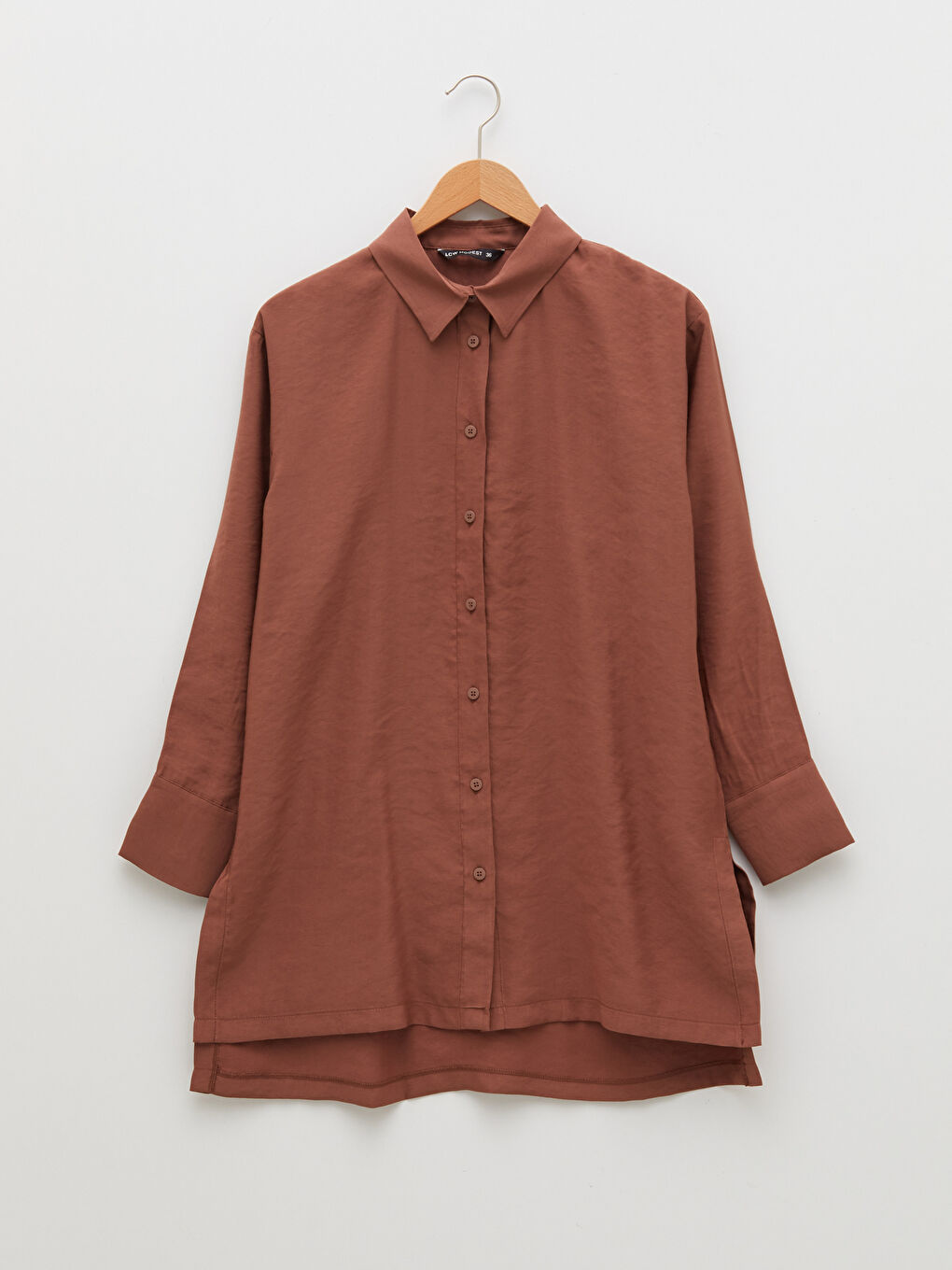 قميص تونيك سادة كم طويل واسع للسيدات-7