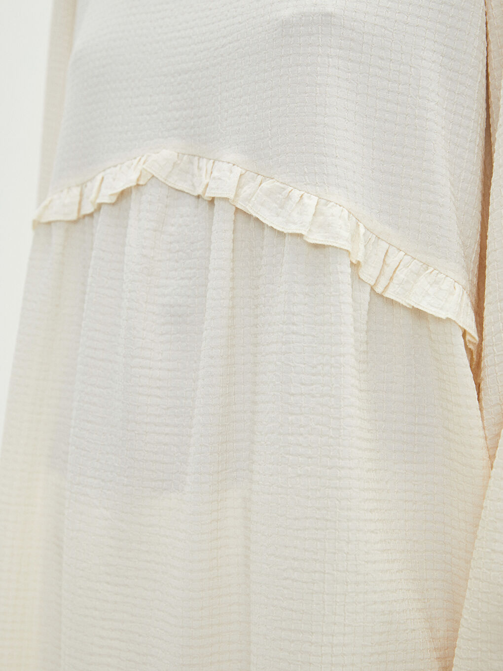 Grandad Collar Patterned Long Sleeve Women's Tunic-2